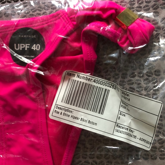 Rampage Rise & Shine Hipster Bikini Bottom-Pink - Picture 5 of 7